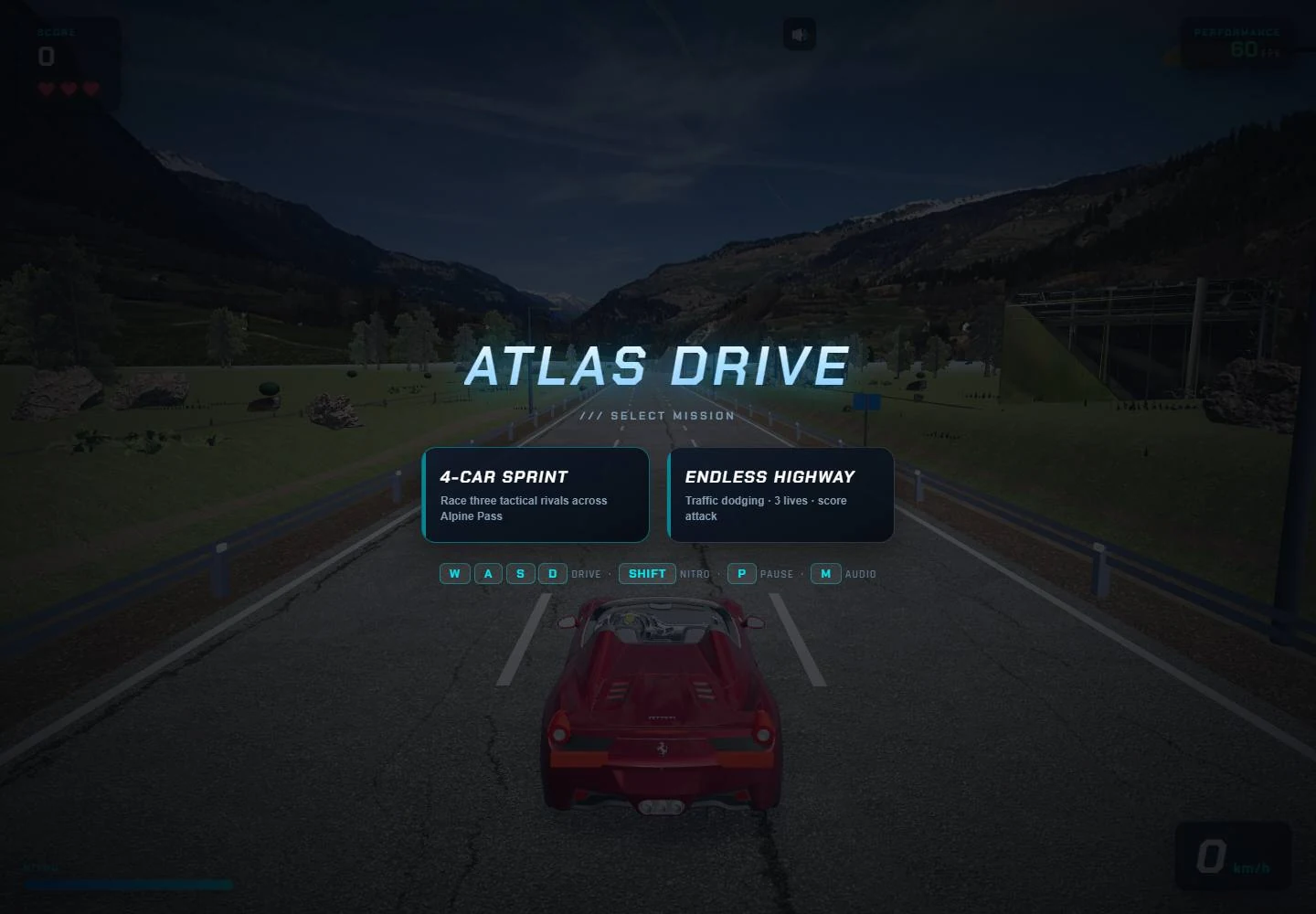 Atlas Drive browser game, Alpine Pass