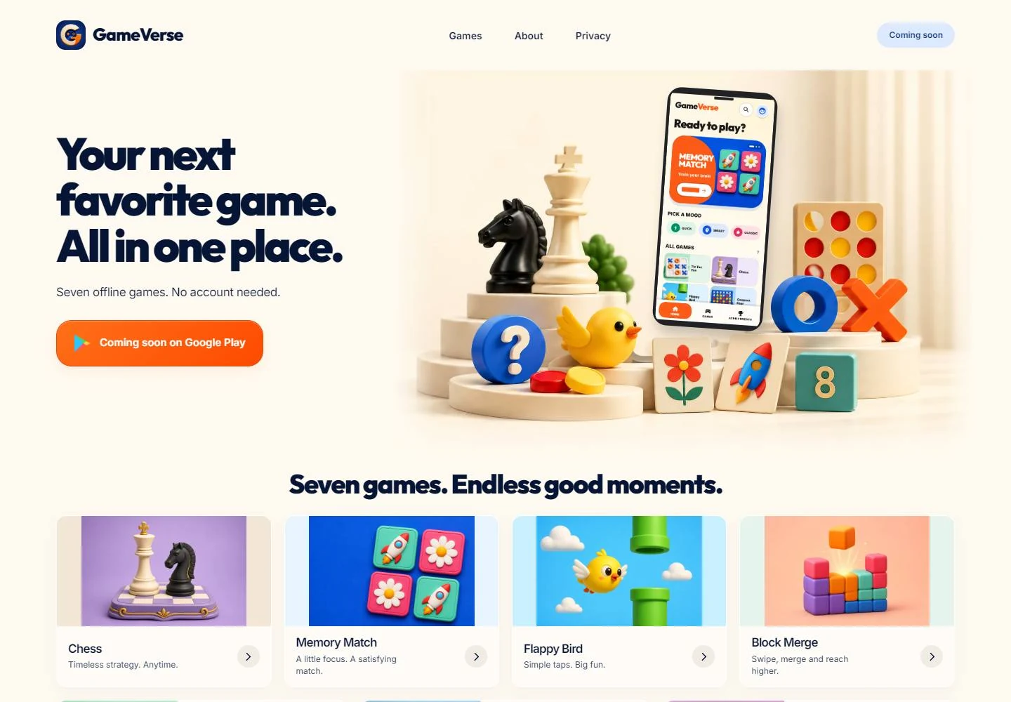 GameVerse Android game collection website